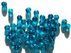 50 6mm Dark Aqua Crackle Glass Beads